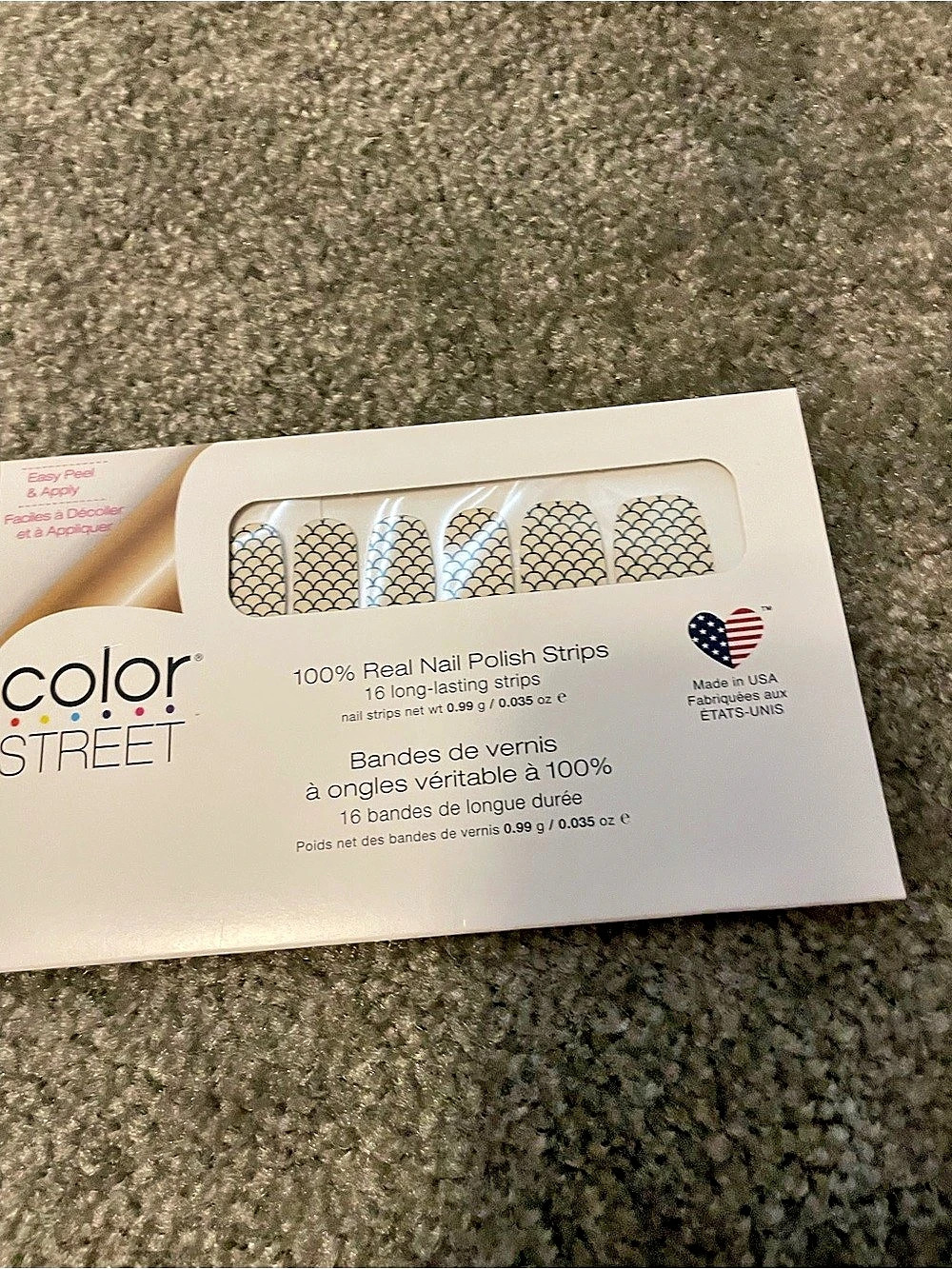 Color Street You Look Marmaid Real Nail Polish Strips Silver NWT